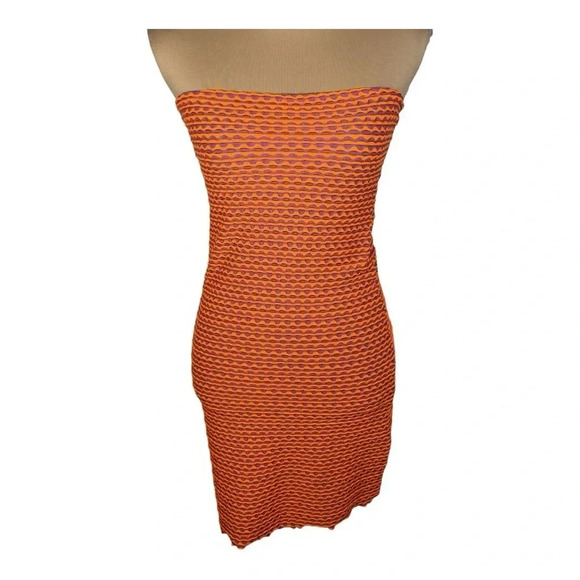 Urban Outfitters Purple & Orange Kari Knit Tube Top Dress Medium - Picture 2 of 7